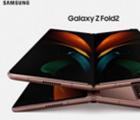 泄漏的Galaxy Z Fold 2 Render揭示了显示器相机和青铜色配色