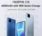 Realme C15是该公司的搭载首款6000mAh电池手机 定于7月28日发布