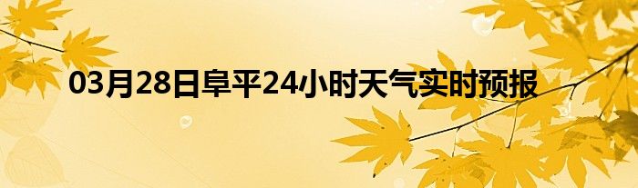 03月28日阜平24小时天气实时预报