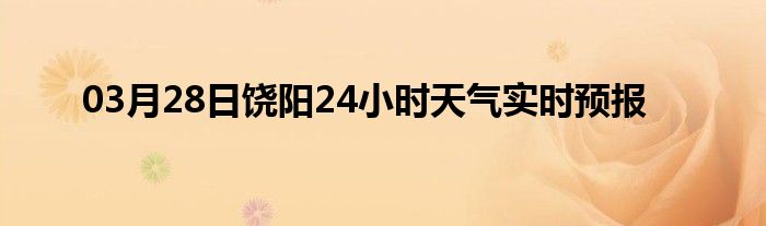 03月28日饶阳24小时天气实时预报