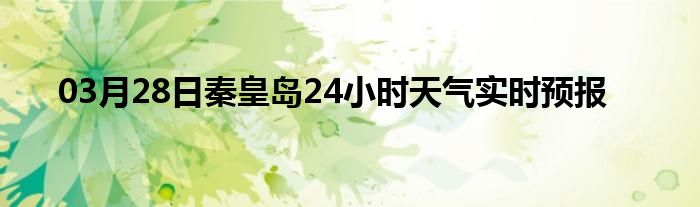 03月28日秦皇岛24小时天气实时预报