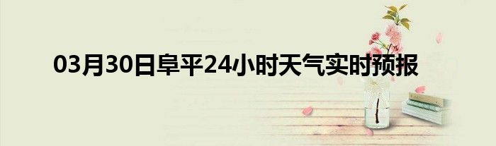 03月30日阜平24小时天气实时预报