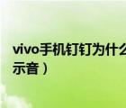 vivo手机钉钉为什么退出后台（vivo手机钉钉为什么没有提示音）