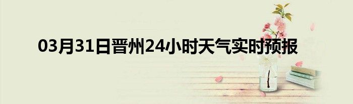 03月31日晋州24小时天气实时预报