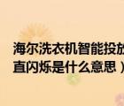 海尔洗衣机智能投放一直闪烁原因（海尔洗衣机智能投放一直闪烁是什么意思）