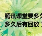 腾讯课堂要多久才能看到回放（腾讯课堂下课多久后有回放）