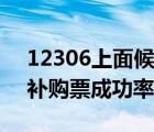 12306上面候补购票成功率高吗（12306候补购票成功率）