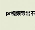 pr视频导出不了（pr做的视频无法导出）