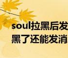 soul拉黑后发消息对方能收到吗（soul被拉黑了还能发消息吗）