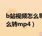 b站视频怎么导出为mp4（b站下载的视频怎么转mp4）