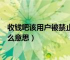 收钱吧该用户被禁止登录啥意思（收钱吧服务连接失败是什么意思）