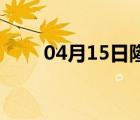 04月15日隆尧24小时天气实时预报