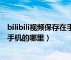 bilibili视频保存在手机哪个文件（bilibili下载的视频保存在手机的哪里）