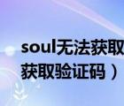 soul无法获取验证码多久能恢复（soul无法获取验证码）