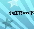 小红书ios下载（小红书ios下载不了）