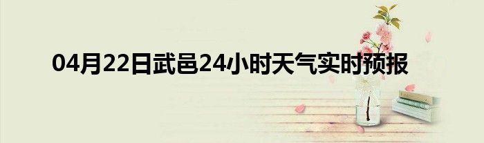 04月22日武邑24小时天气实时预报