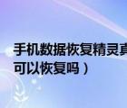 手机数据恢复精灵真的可以恢复不（手机数据恢复精灵真的可以恢复吗）