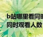 b站哪里看同时在线观看人数（b站在哪里看同时观看人数）