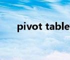 pivot table如何排序（pivot浏览器）