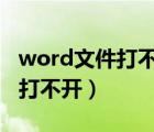 word文件打不开但word可打开（word文件打不开）