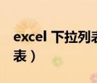 excel 下拉列表选一个少一个（excel 下拉列表）