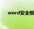 word安全模式启动（word安全模式）