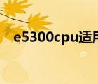 e5300cpu适用多少位系统（e5300cpu）