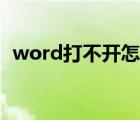 word打不开怎么办（word打不开怎么办）