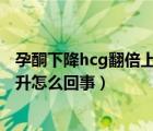 孕酮下降hcg翻倍上升是什么情况（孕酮下降而HCG翻倍上升怎么回事）