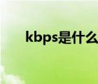 kbps是什么意思（kbps是什么意思）