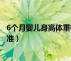 6个月婴儿身高体重标准是多少正常（6个月婴儿身高体重标准）