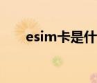 esim卡是什么（esim卡是什么意思）