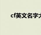 cf英文名字大全带翻译（cf英文名字）