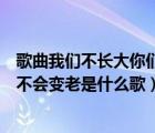 歌曲我们不长大你们就不会变老（是不是我们不长大你们就不会变老是什么歌）