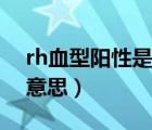 rh血型阳性是什么意思（rh血型阳性是什么意思）