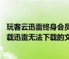 玩客云迅雷终身会员免费怎么使用（如何通过玩客云App下载迅雷无法下载的文件）