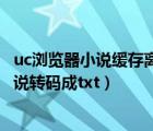 uc浏览器小说缓存离线后仍需要转码（怎样把uc中的缓存小说转码成txt）