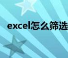 excel怎么筛选数据（Excel怎么筛选数据）