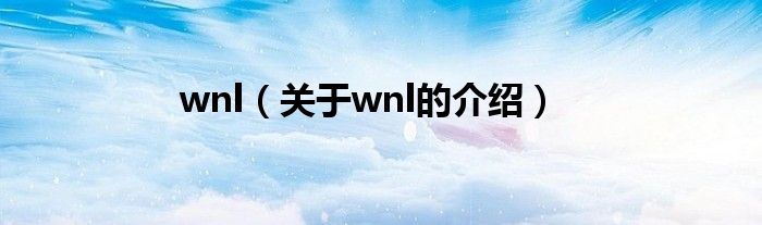 wnl（关于wnl的介绍）