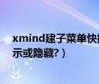 xmind建子菜单快捷键（XMind思维导图任务信息怎么显示或隐藏?）