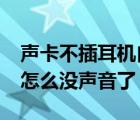 声卡不插耳机自己能听到音乐吗?（卡能耳机怎么没声音了）