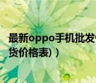 最新oppo手机批发价格（oppo手机进货价一览表(oppo进货价格表)）