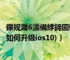 鑻规灉6濡備綍鍗囩骇ios10（iphone6升级ios10(iphone6如何升级ios10)）