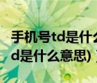 手机号td是什么意思（什么是td手机(手机上td是什么意思)）