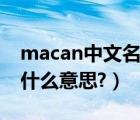 macan中文名叫什么意思（macan中文名叫什么意思?）