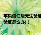 苹果信任后无法验证（苹果已信任无法验证(苹果已信任无法验证怎么办)）