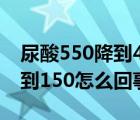 尿酸550降到450一个月（尿酸650一个月降到150怎么回事）