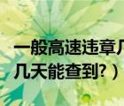 一般高速违章几天能查到扣分（一般高速违章几天能查到?）