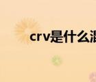 crv是什么混动（crv是什么意思啊）