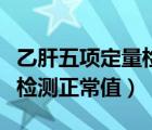 乙肝五项定量检测数值怎么看（乙肝五项定量检测正常值）